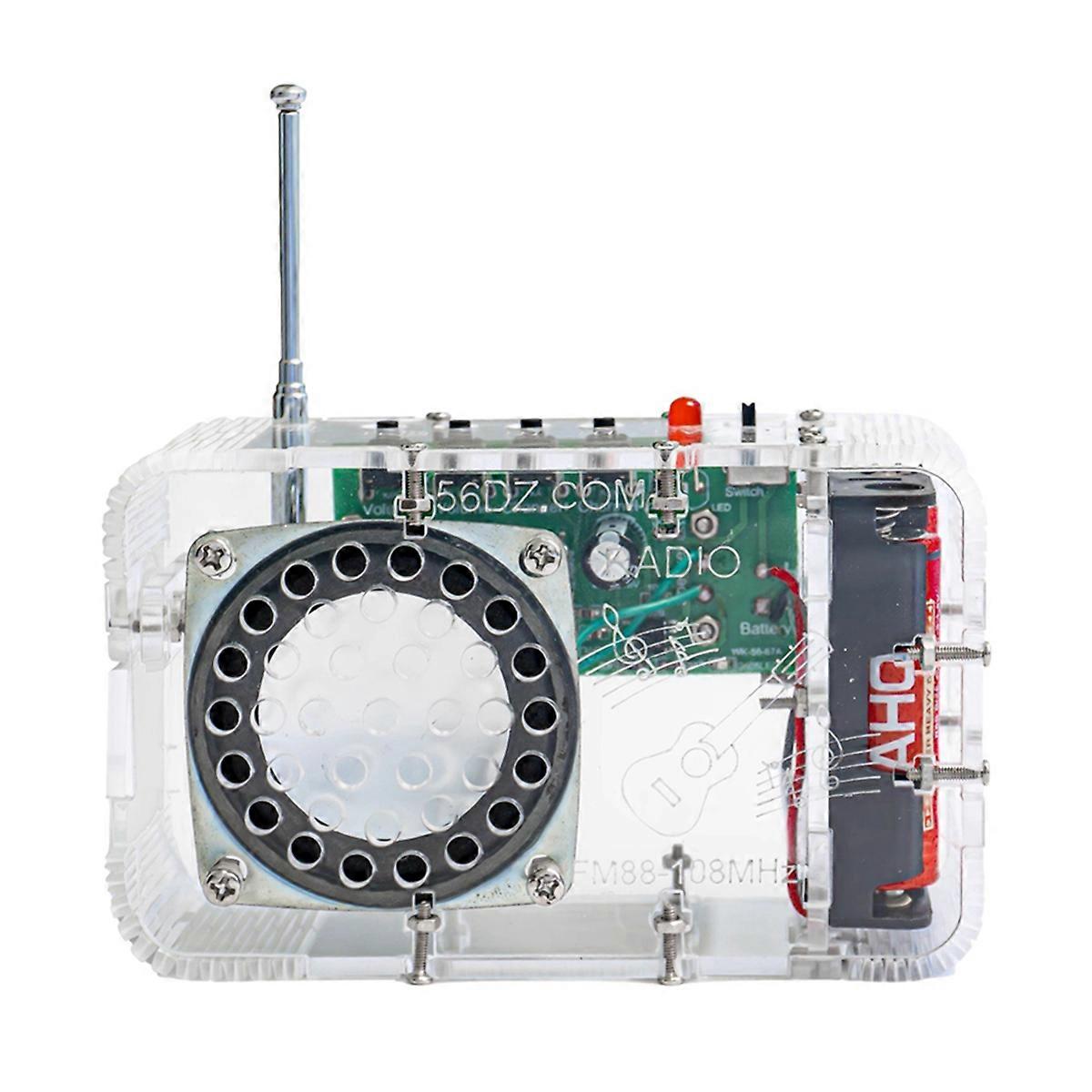 DIY FM Radio Kit 50-108MHz Adjustable IC Soldering Practice Kit