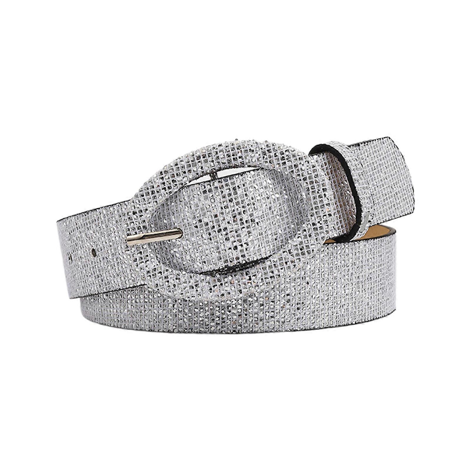 Shinning Waist Belt Coat Jeans Sequins Belts for Women Men Luxury