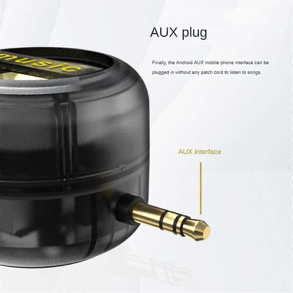 Speaker Universal 3.5mm Sound Box Phone Speaker Transparent Black