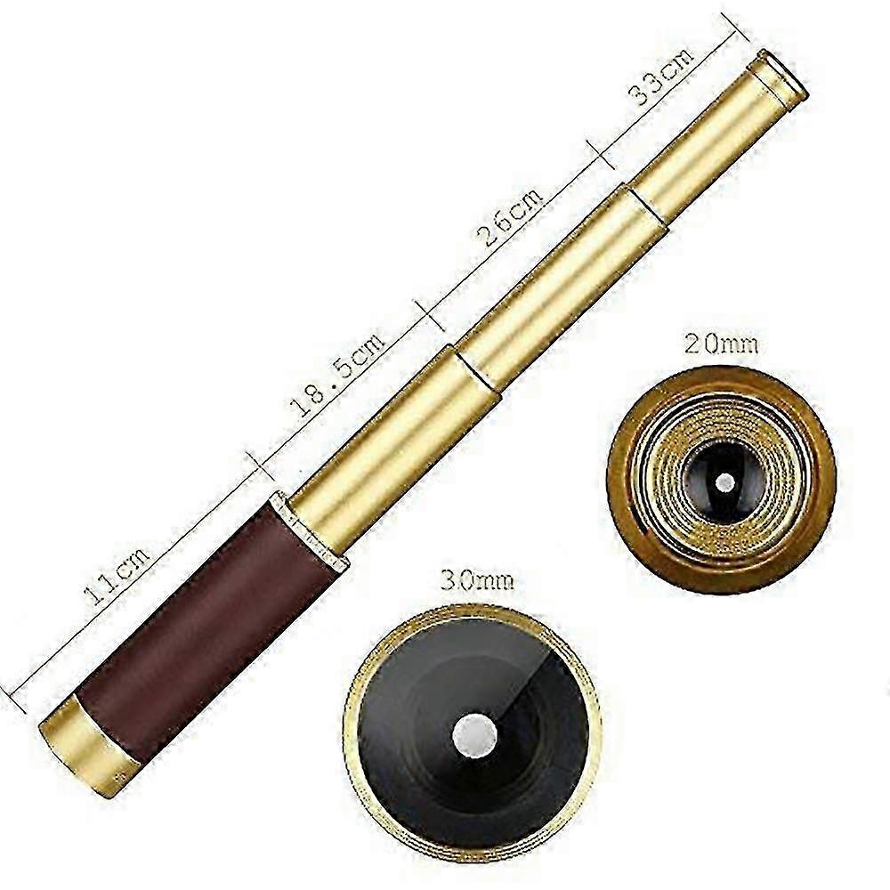 الرجعية القراصنة تلسكوب التكبير 25x30 جيب أحادي المحمولة قابلة للطي للماء الكابتن جاك Spyglass المحمولة تلسكوب خمر فو