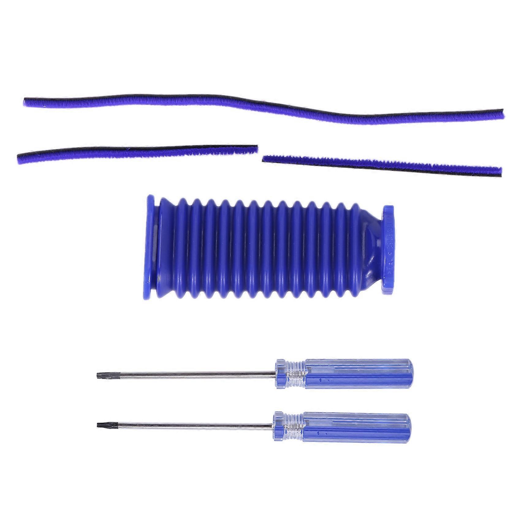 for V7 V10 V11 Soft Roller Head Soft Plush Strip, Blue Hose
