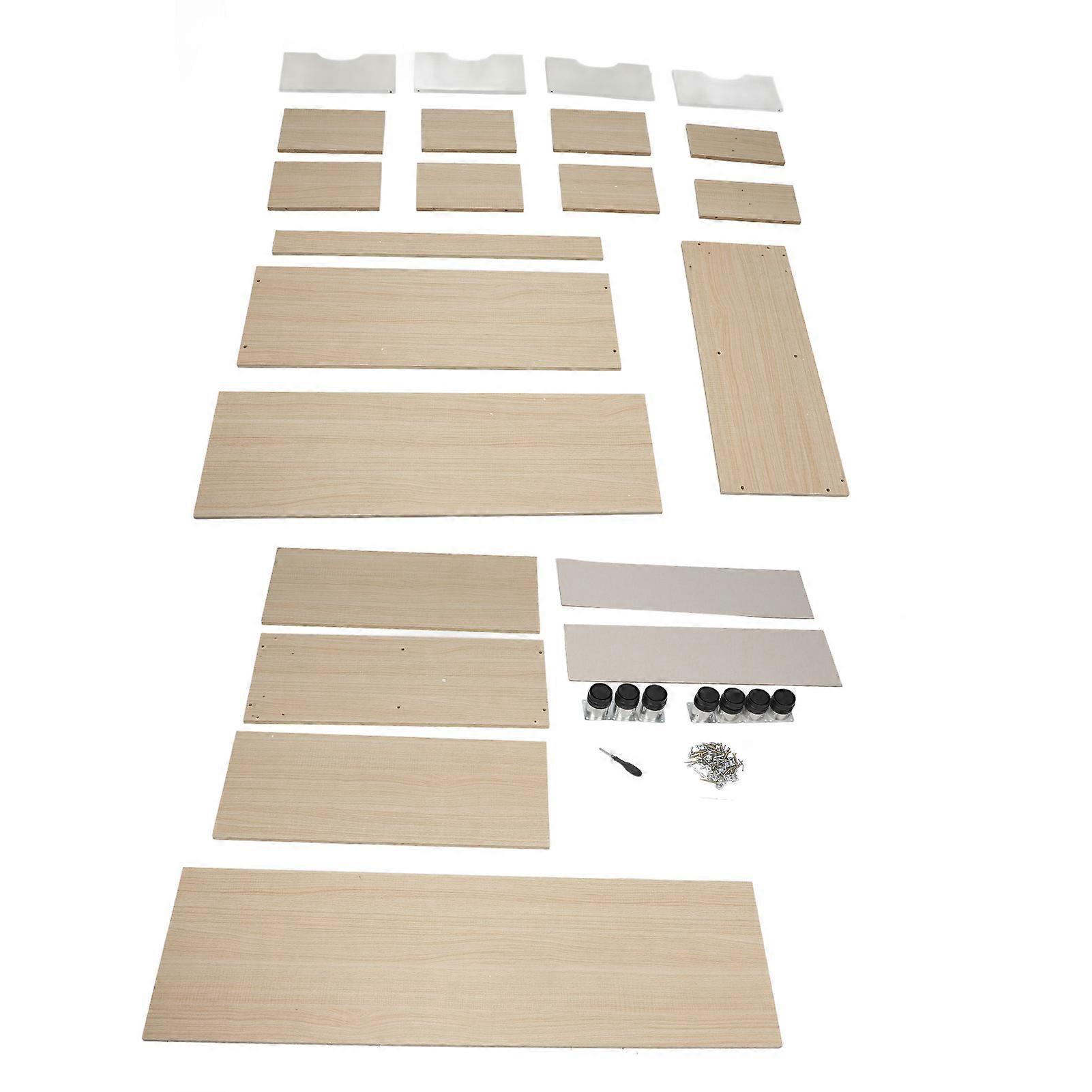 Multifunctional TV Stand 80‑135cm Expandable Wooden Deformable TV Cabinet Entertainment Stand for Living Room Bedroom