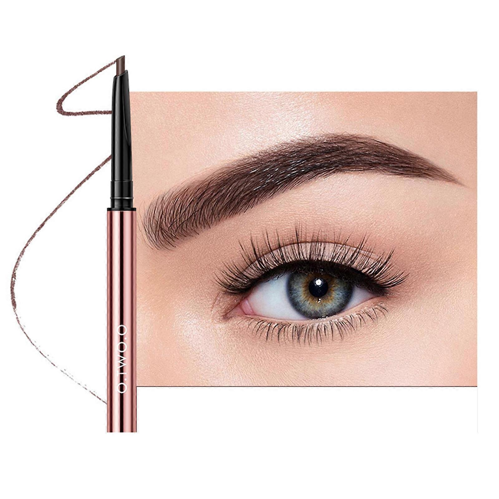 Multifunction Eyebrow Pencil Small for Triangle Pen Tip Brow Definer Waterproof Fine Mechanical Pencil Dual for Head wit 4