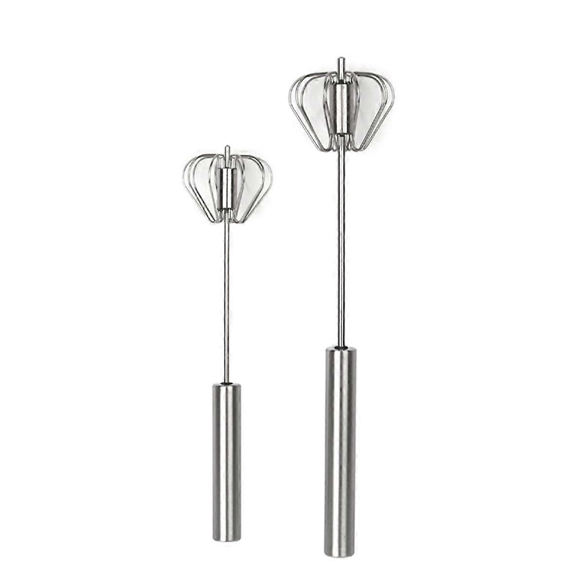 Stainless Steel Semi-Automatic Whisk, Hand Push Mixer Stirrer Kitchen Gadgets for Blending, Whisking