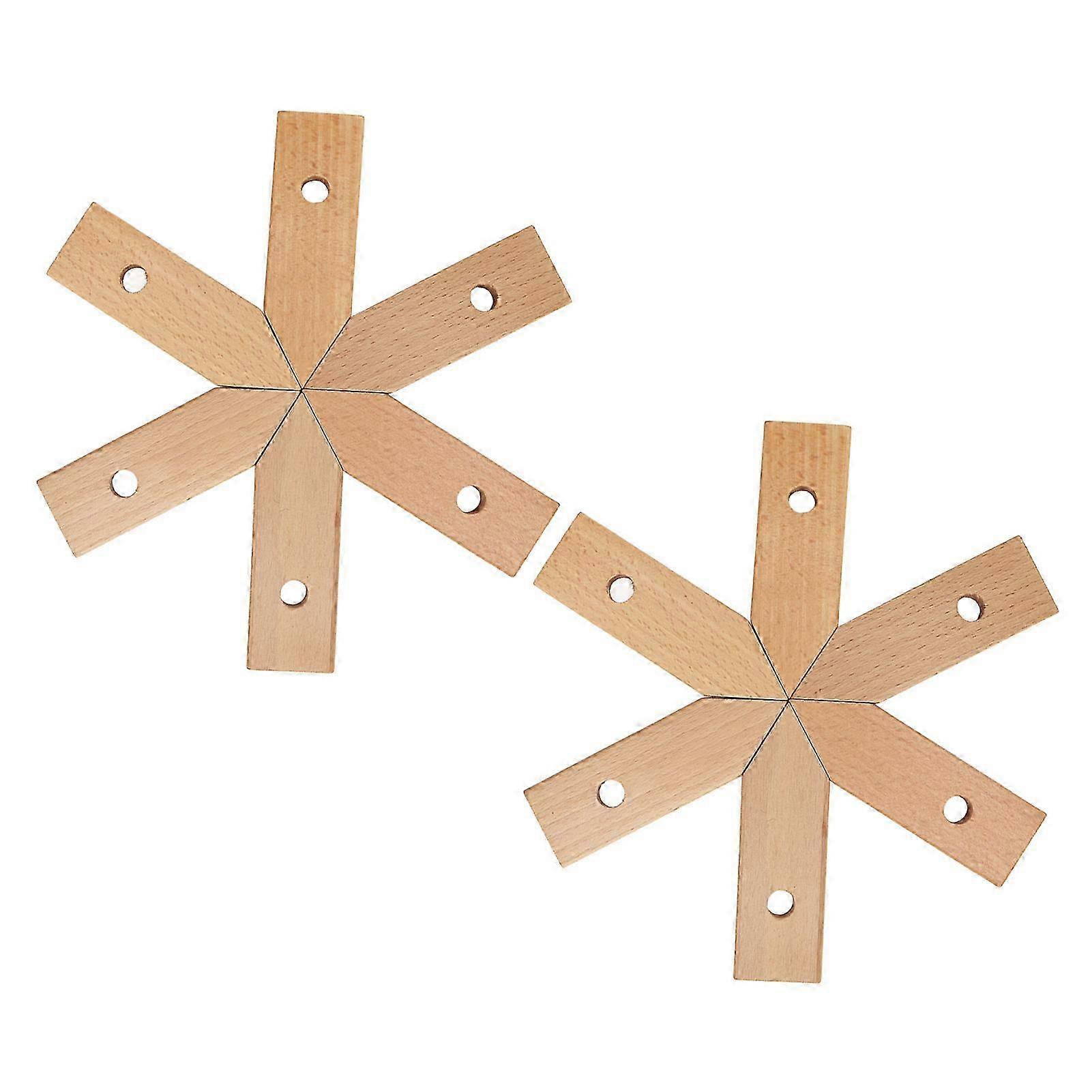 2Pcs Mounthiker Heat Resistant Solid Wood Pot Mat for Camping & Picnic