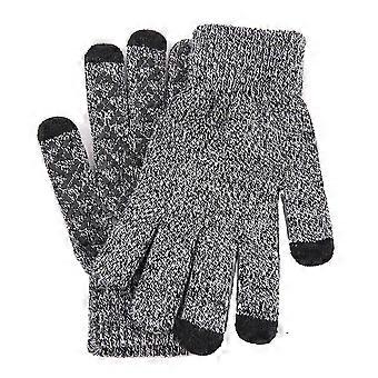 Gebreide thermische handschoenen, wollen antislip handschoenen met aanraakscherm