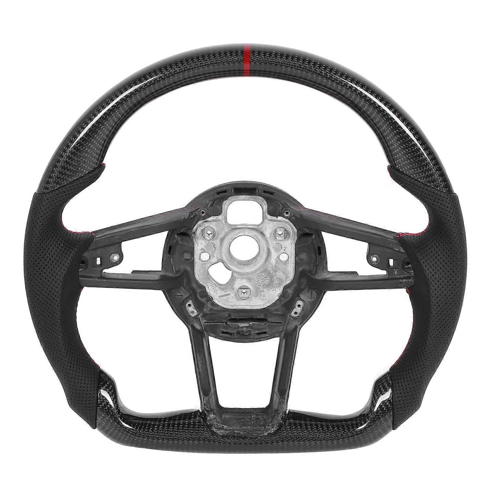 Carbon Fiber Steering Wheel Nappa Perforated Leather Fit for R8 MK2 TT TTS TTRS MK3 2015+