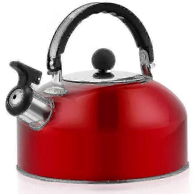 Hjem Plystrende vannkoker For Gass komfyr 3l Rustfritt Stål Flaske (rød)