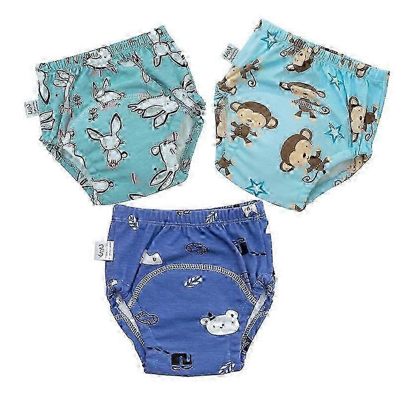 3-Pack Unisex Cotton Reusable Training Pants for Babies