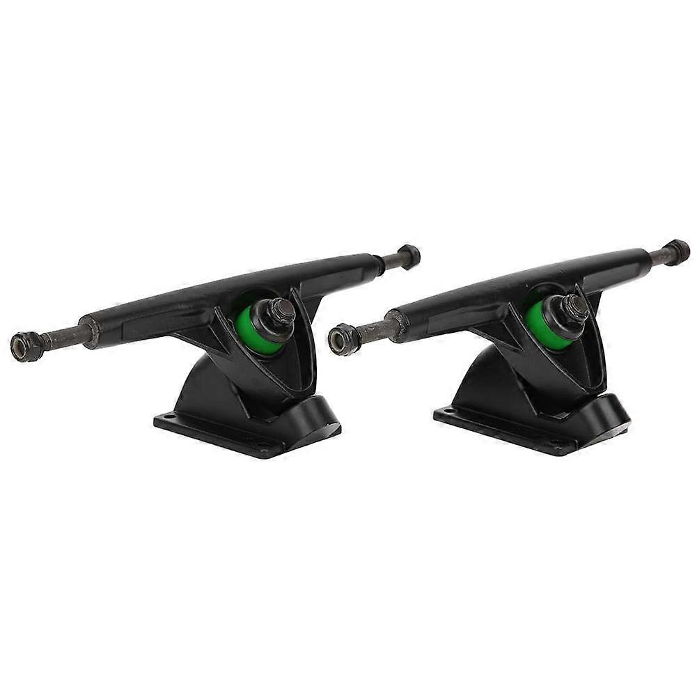 Aluminium Alloy 7 Inch Skateboard Trucks 2PCS Beginner Longboard Bracket Black Heavy-Duty Base Supports