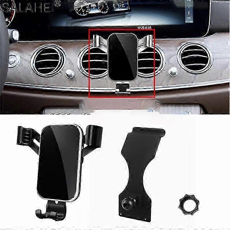 مرسيدس- الفئة E W213 2017-2019 حامل هاتف سيارة فضي مع تركيب فتحة تهوية ونظام ملاحة GPS