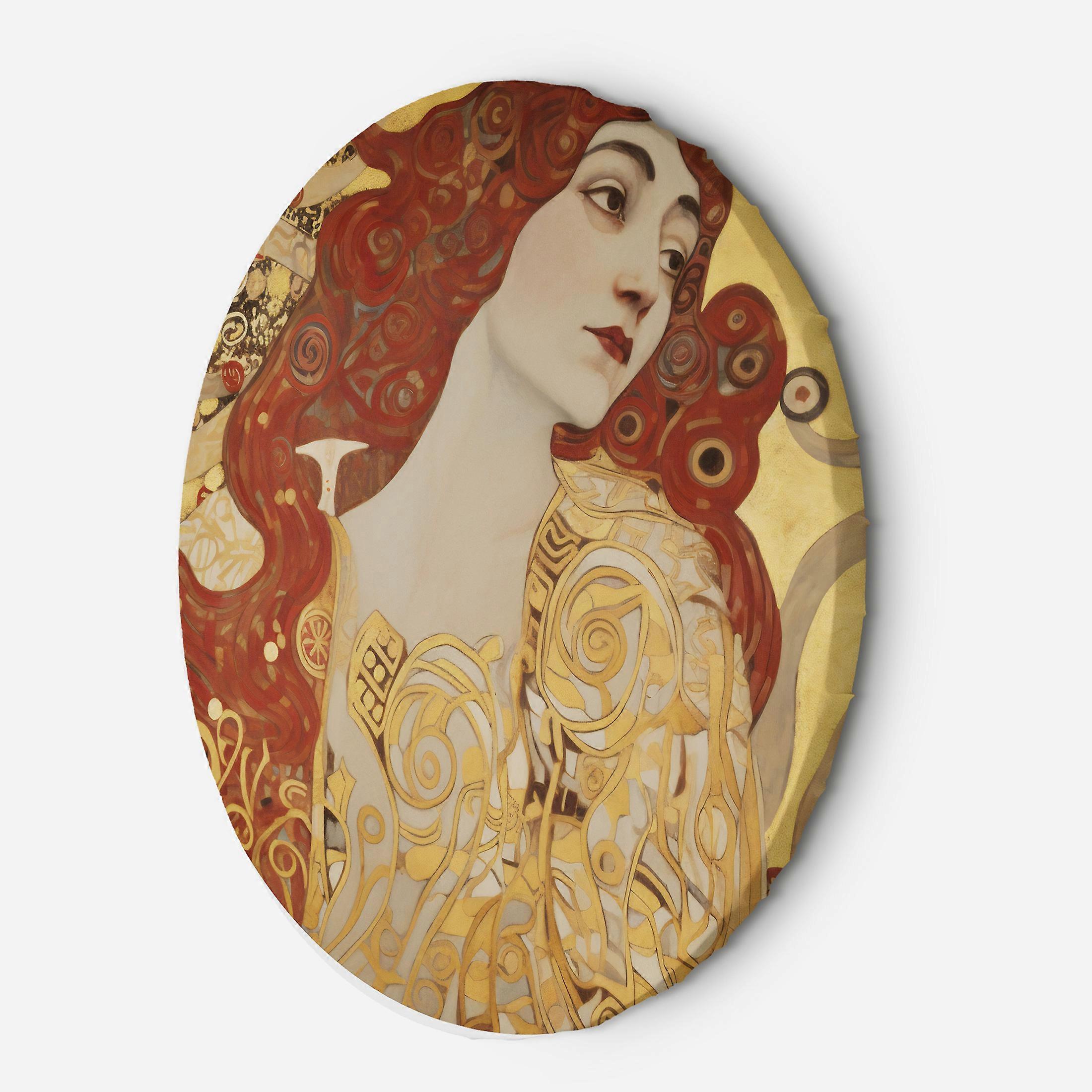Lienzo, - Mujer de pelo largo - G. Klimt - 40x40
