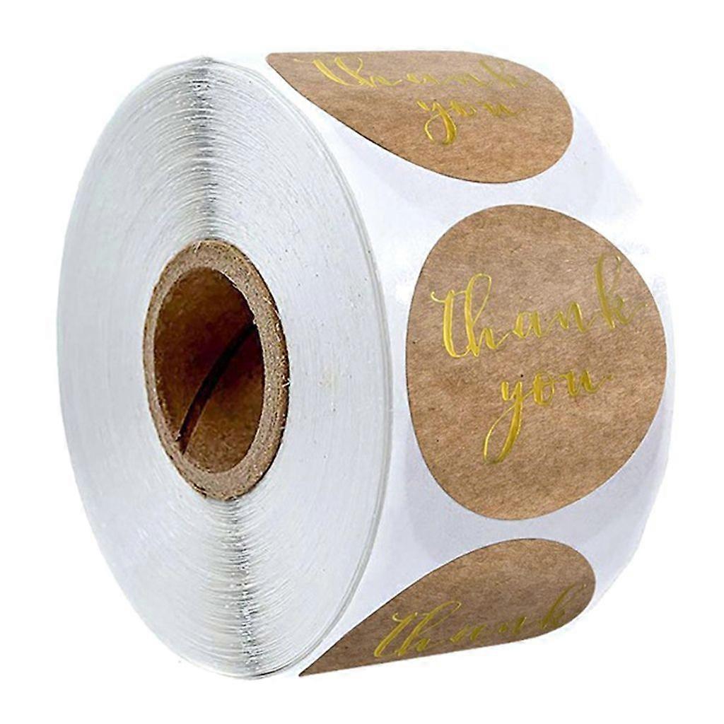 500 قطعة 1 بوصة ثلاثية الأبعاد شكرا لك رسائل ملصقات لفة لاصقة ختم التسميات