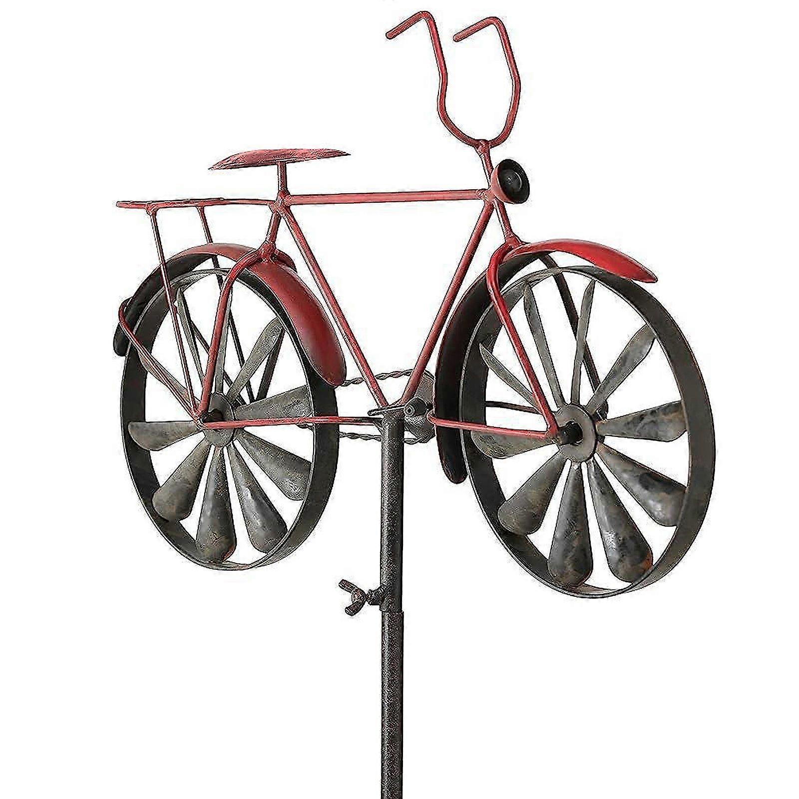 מתכת רטרו אופניים ספינר רוח גן טחנת רוח חצר חיצונית עיצוב דשא אמנות