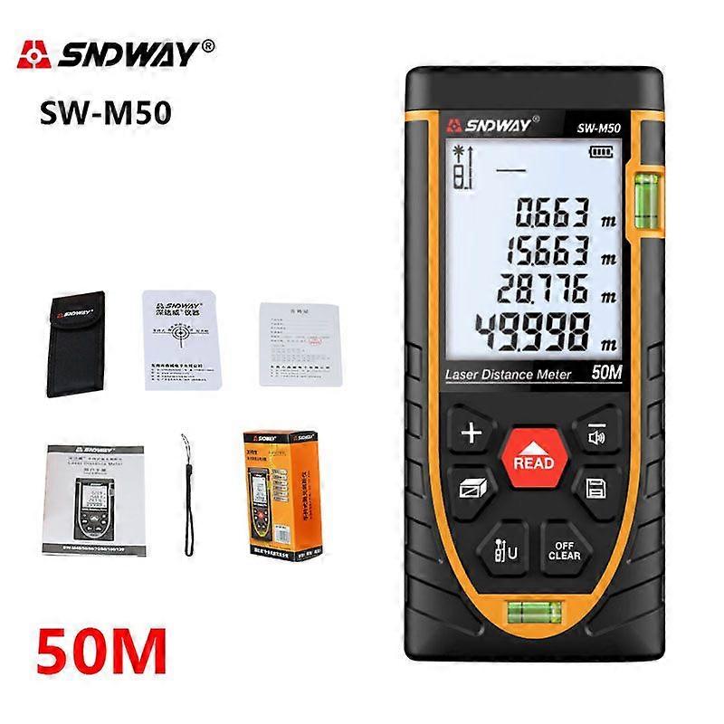 SNDWAY 120M Laser Rangefinder Trena Range Finder laser Tape Measure Distance Meter Digital  Measuring Level Tool
