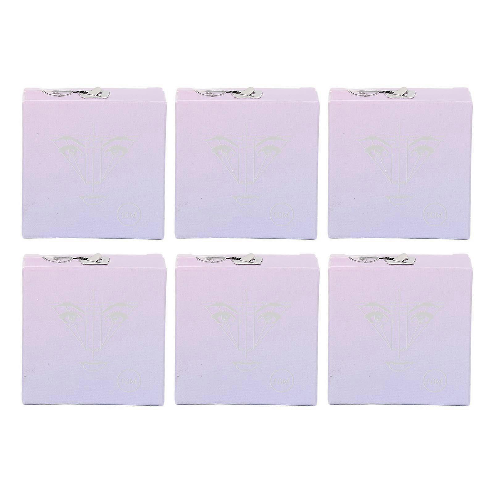 6pcs 10m Inked Eyebrow Mapping String Clear Marks Microblading String for Brow Mapping