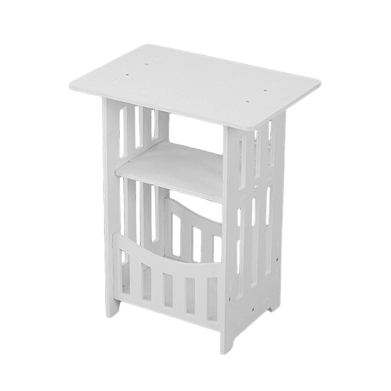 Compact Side Table for Balcony, Hallway, Office - Versatile End Table with Simple Design, Drink Holder