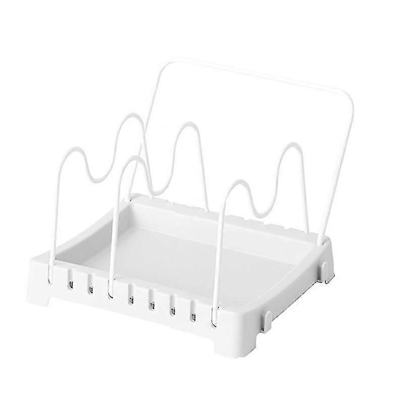 Cutting Board Holder Pot Lid Organizer With 3 Adjustable Dividers 1 Hanging Drying Cloth Rack For Ki