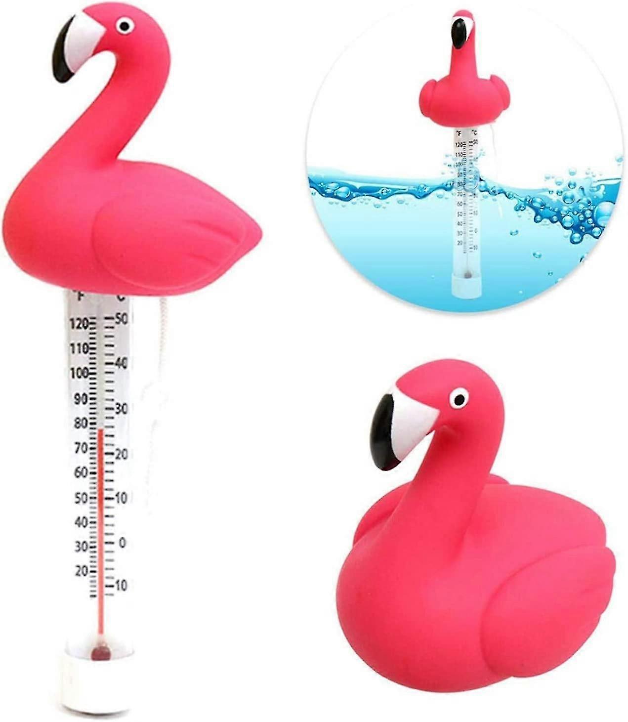 Floating Pool Thermometer Swimming Pool Thermometer Floating Flamingo Water Thermometer, For All Outdoor And Indoor Swimming Pools Spas Jacuzz