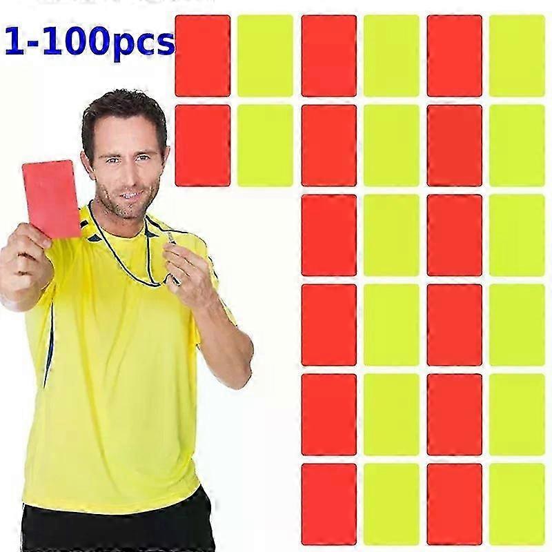 2-100pcs Red Yellow Card Multi-function 32x43Inch Soccer Referee Red Cards for Football Match Training Referee Accessories Hot