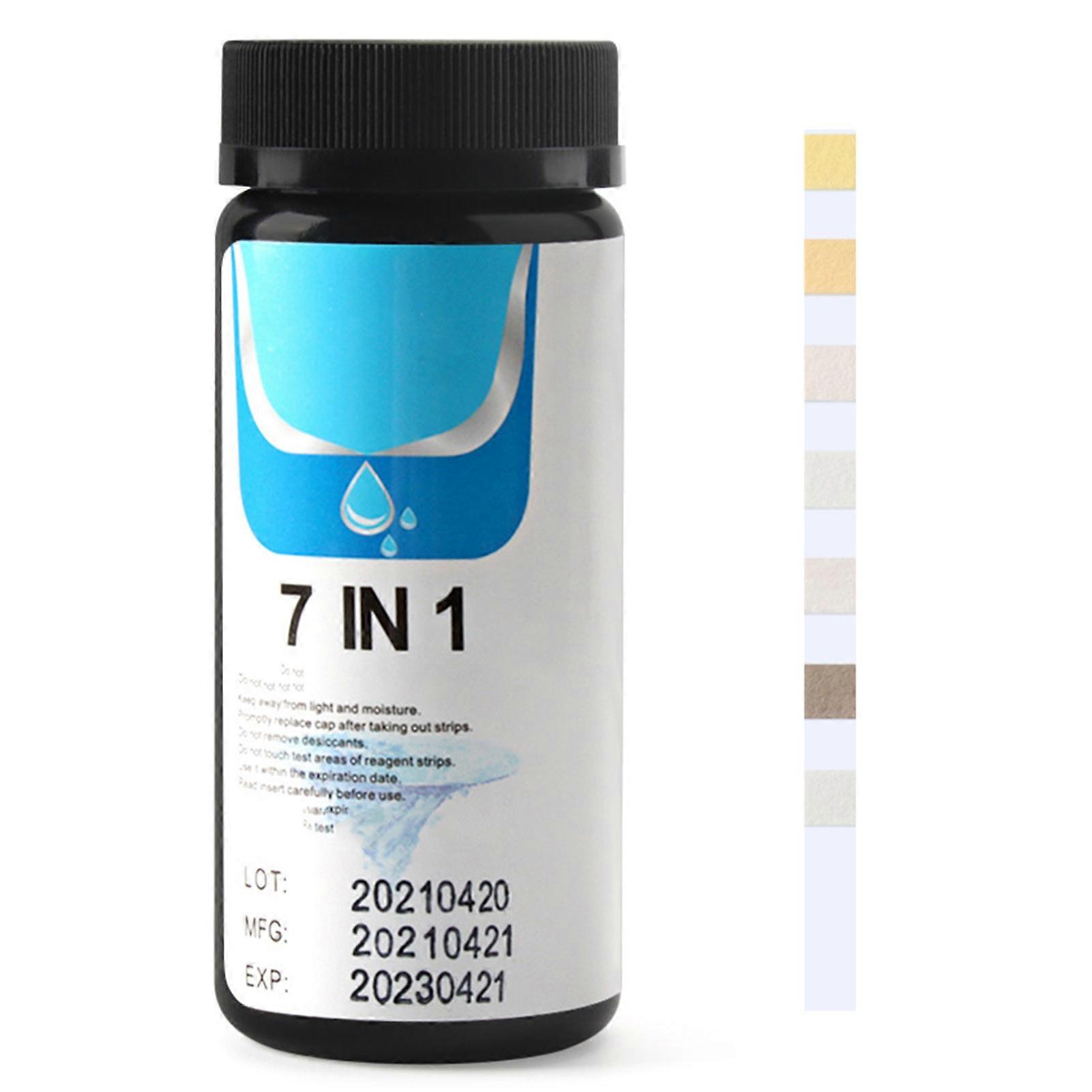 PH Strip 7 in 1 Alkali Nitrite Free Chlorine Total Hardness Bromine Content Acid Alkaline Test Paper for Testing Water