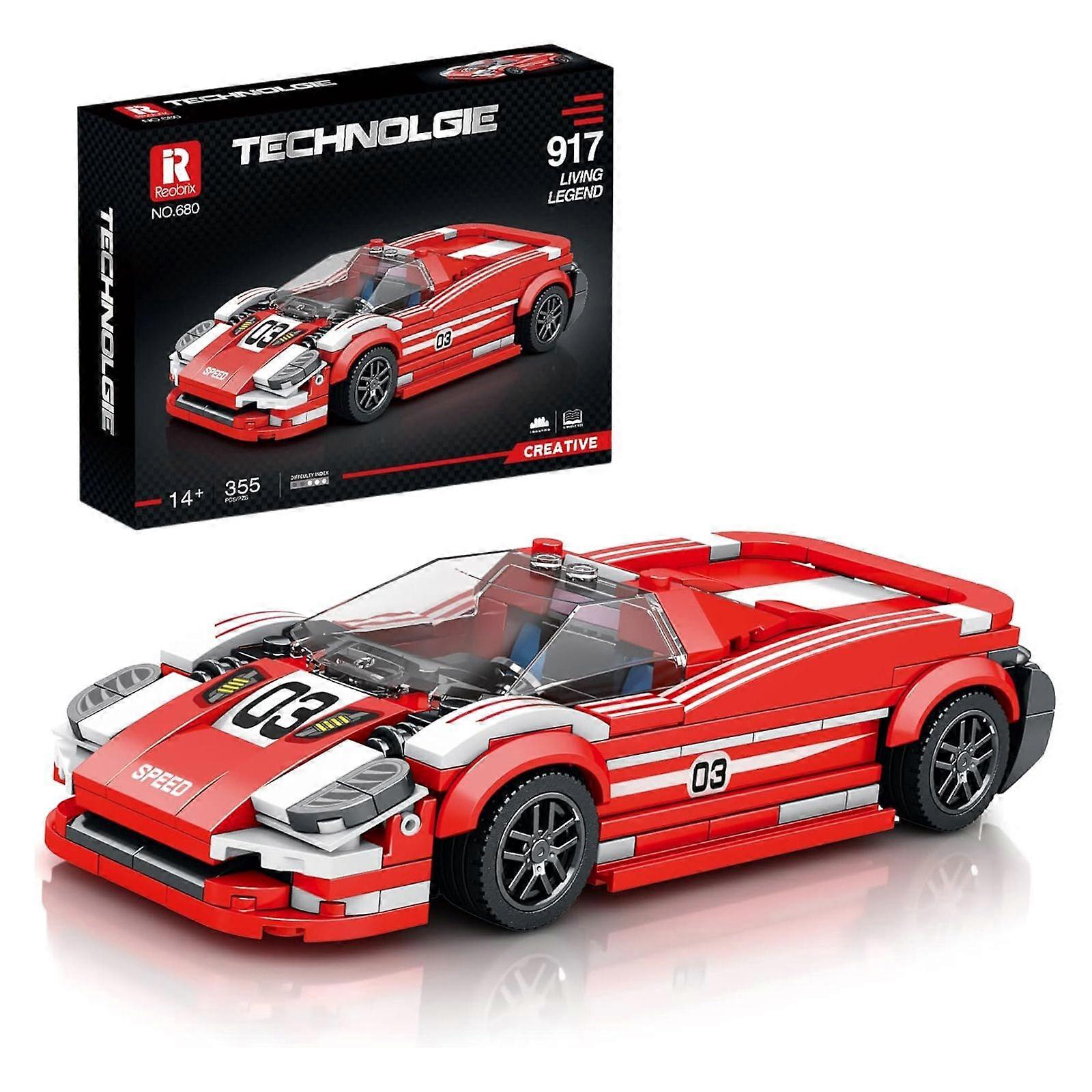 Reobrix 355 PCS Technic Sports Car Model Kit with Motorized Clamping Blocks, STEM-Certified Building Set for Adults & Teens 12+