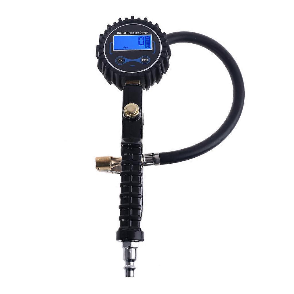 0-200 PSI Digital Tire Inflator with Pressure Gauge Black Accurate Pressure Check Heavy Duty Inflate Safely Easy to Use