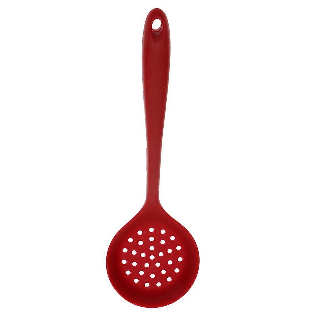 Silicone Colander Filter Soup Ladle -Long Handle W Hole Kitchen -