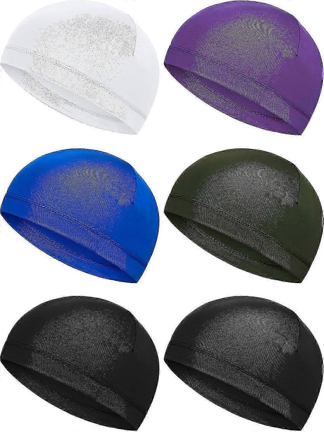 6 Pack Sweat-Wicking Skull Caps for Men and Women Ideal for Running and Cycling Hats