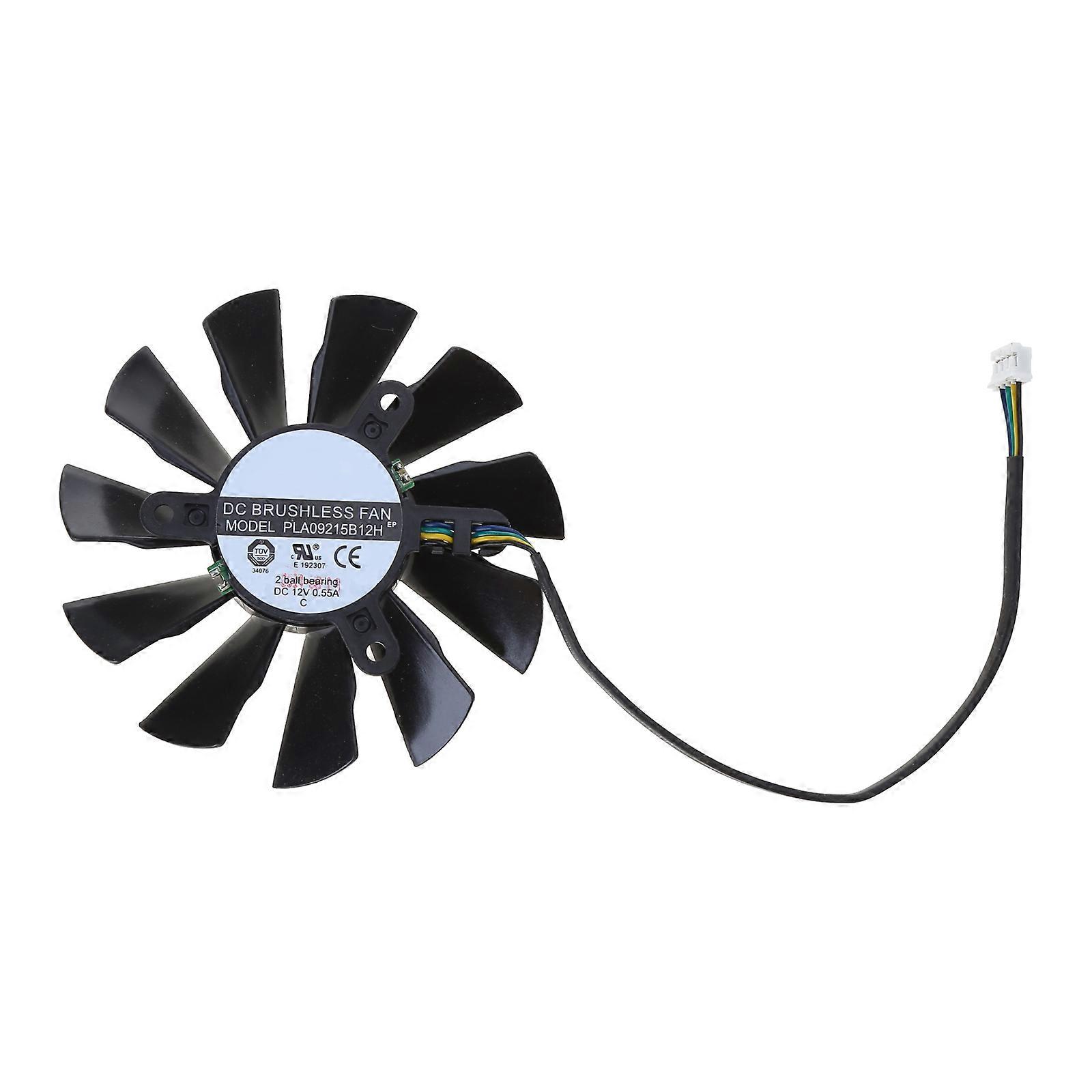 PLA09215B12H VGA Fan Graphics Card Cooling Fan Replacement for GTX1060 3G/6G ITX 4Pin 12V 0.4A Fan Hole Distance 42mm