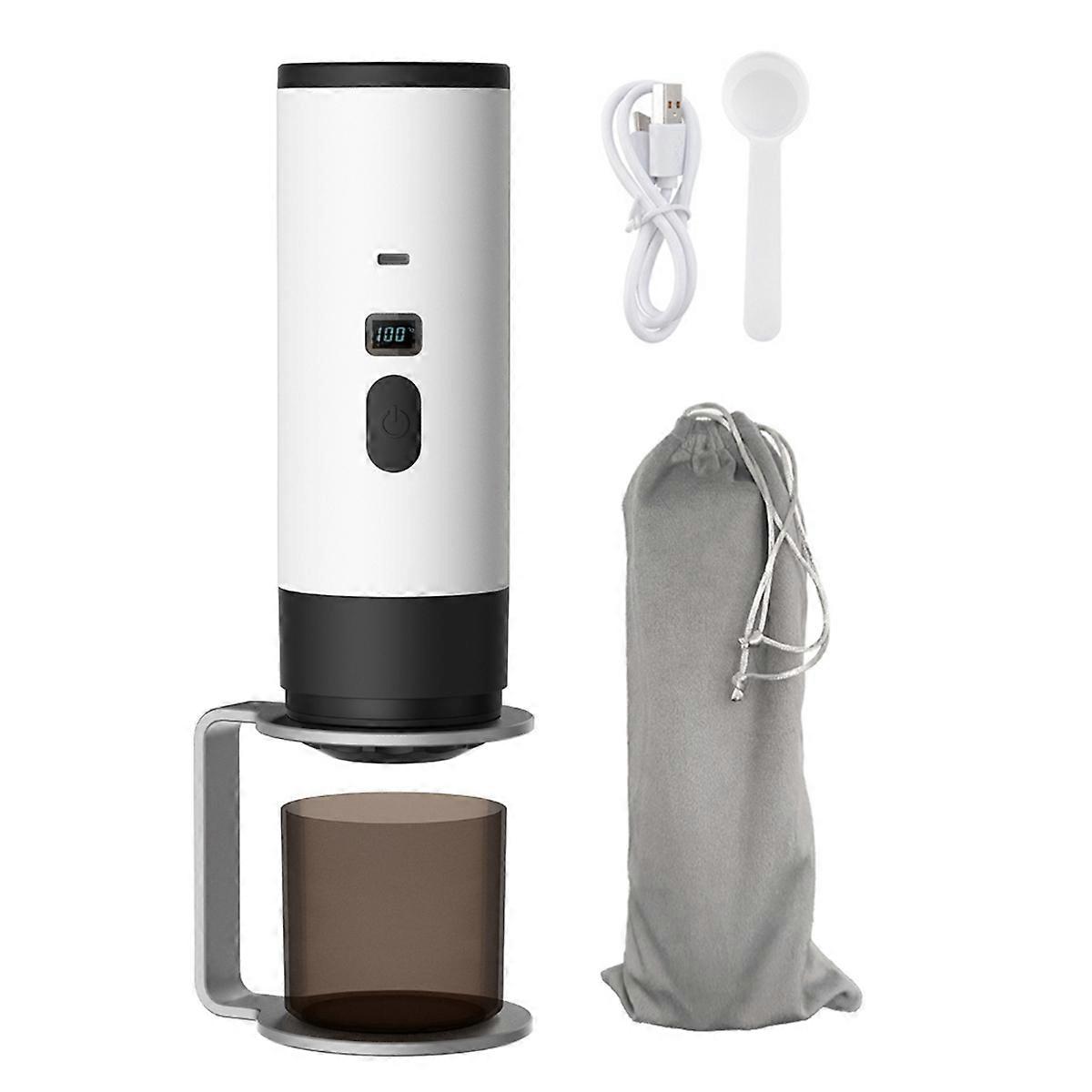 Portable Espresso Coffee Maker - Electric Self-Heating 2-in-1 Machine for Travel, Car & Hiking - Fa
