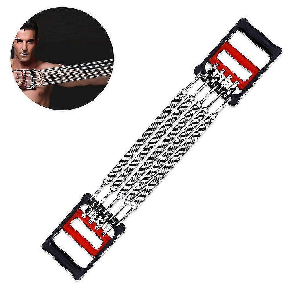 Chest Expander for Upper Body Workout, Dual Purpose Exercise Equipment with 5 Springs, Ideal for Men's Arm Exercises