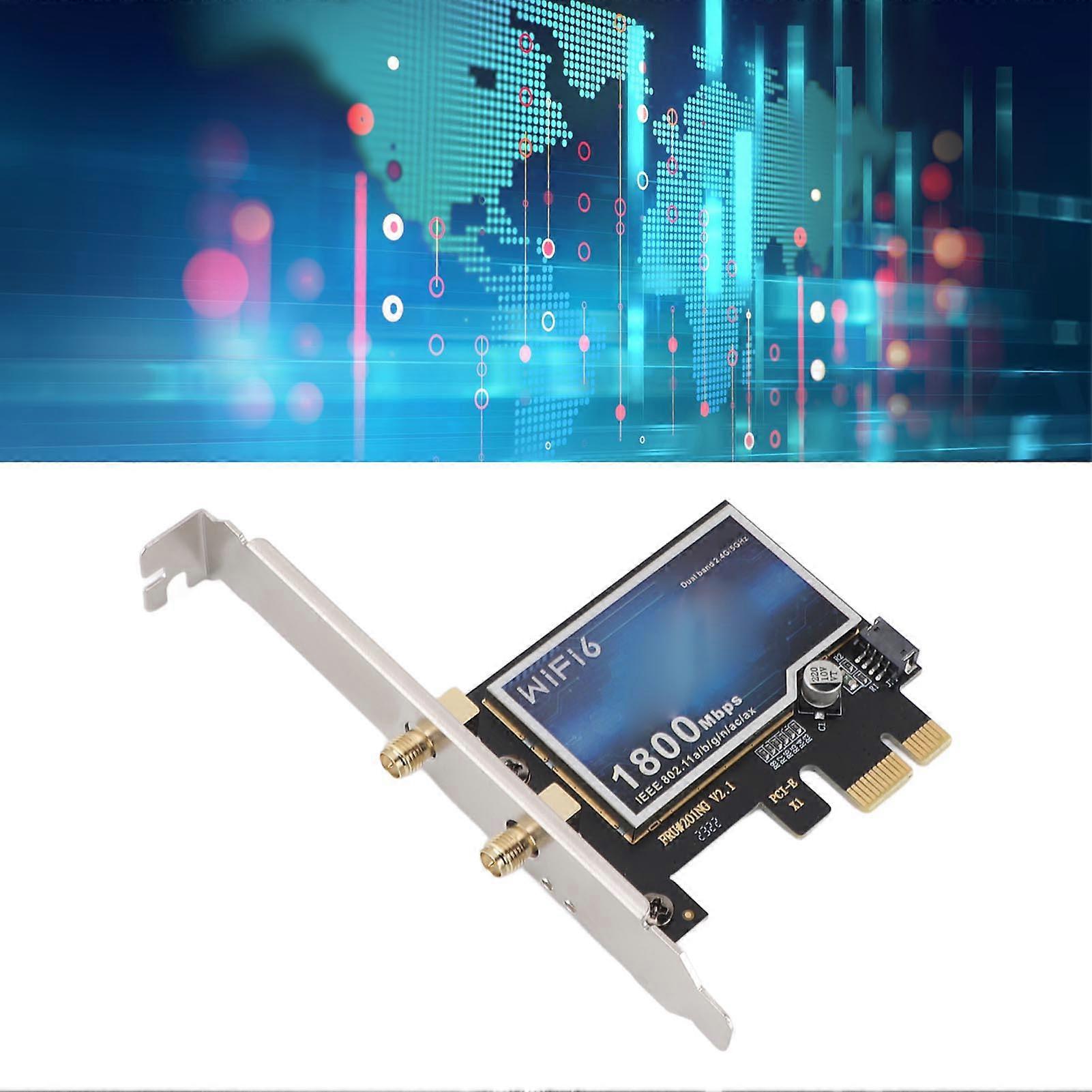 PCIE Wireless Netzwerkkarte Desktop Dual Band Gigabit Netzwerkkarte 1800Mbps PCIE Wireless Adapter für Desktop-Computer