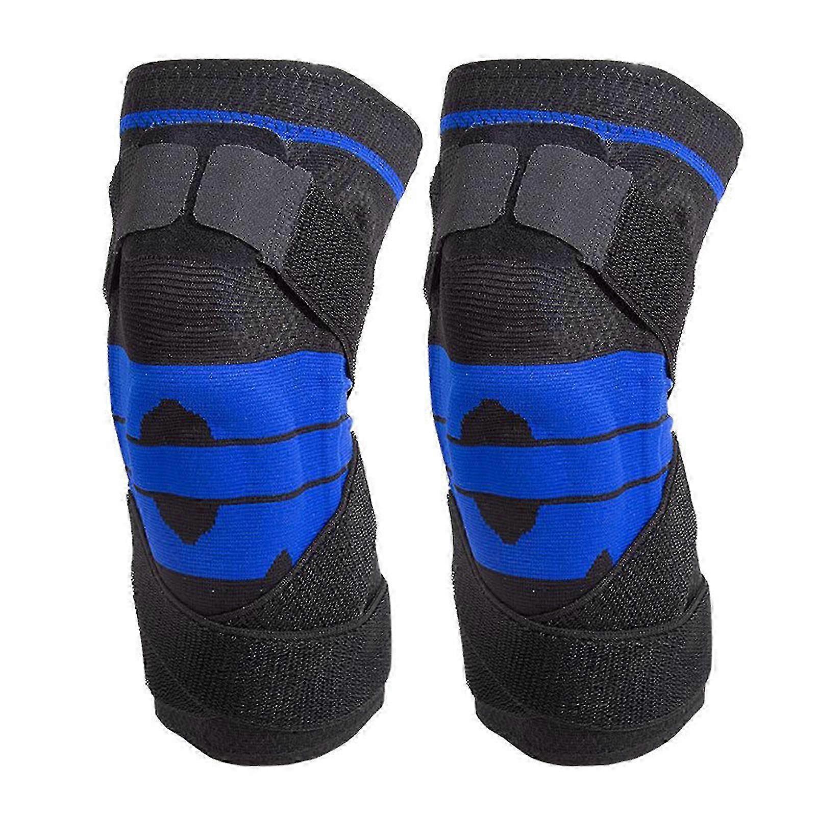 2pcs Reusable Knee Pad Wide Application Nylon Compression Sleeve Suitable for Basketball Use
