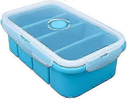 Large Silicone Food Storage Container with Lid, Ideal for Freezing Soups, Ice Cube Trays, 250 ml Size Perfect for Four Servings, 1 Piece