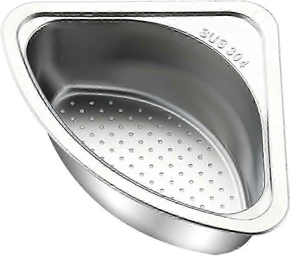 Triangular Sink Strainer and Kitchen Washing Basket Rack for Utensils, Food Tray, Sponge, and Drainage - Multi-functional Strainer Basket