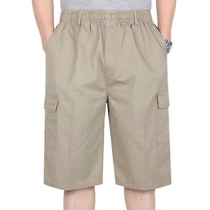 Large Size Men's Cargo Shorts Cotton Five Point Pants Below Knee Short Pants Relaxed Fit Men Work Shorts Sports Casual Shorts 4XL