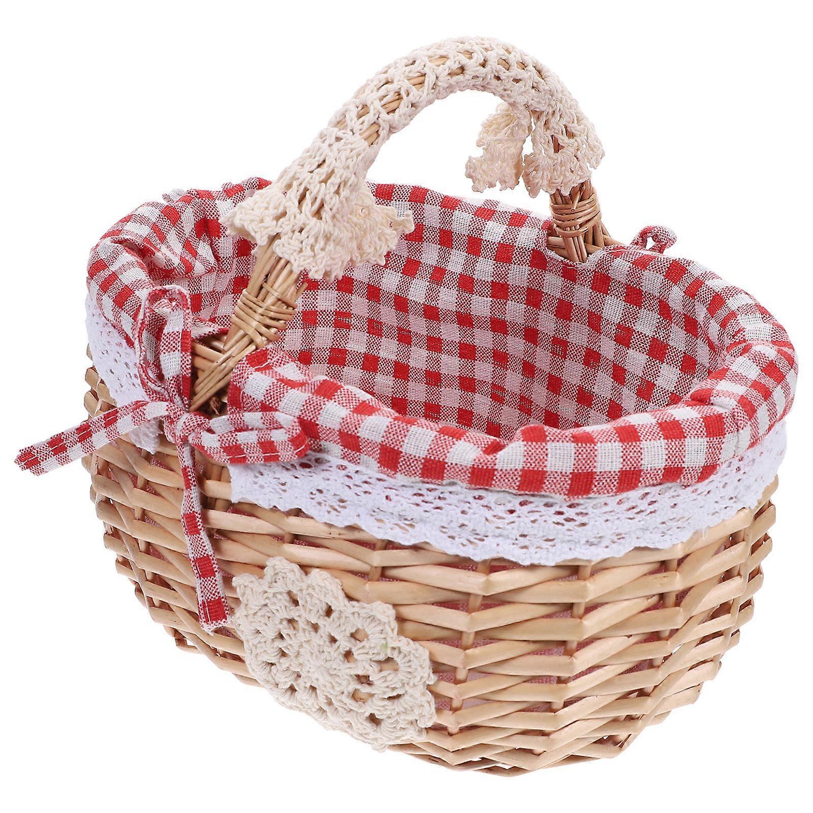 Multi Creative Willow Storage Basket for Home Use with Handle and
