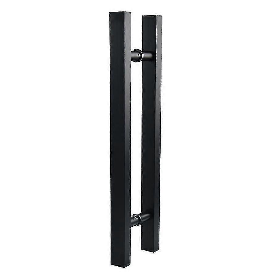 Mat sort rustfrit stål dørhåndtag til glas- og trædøre