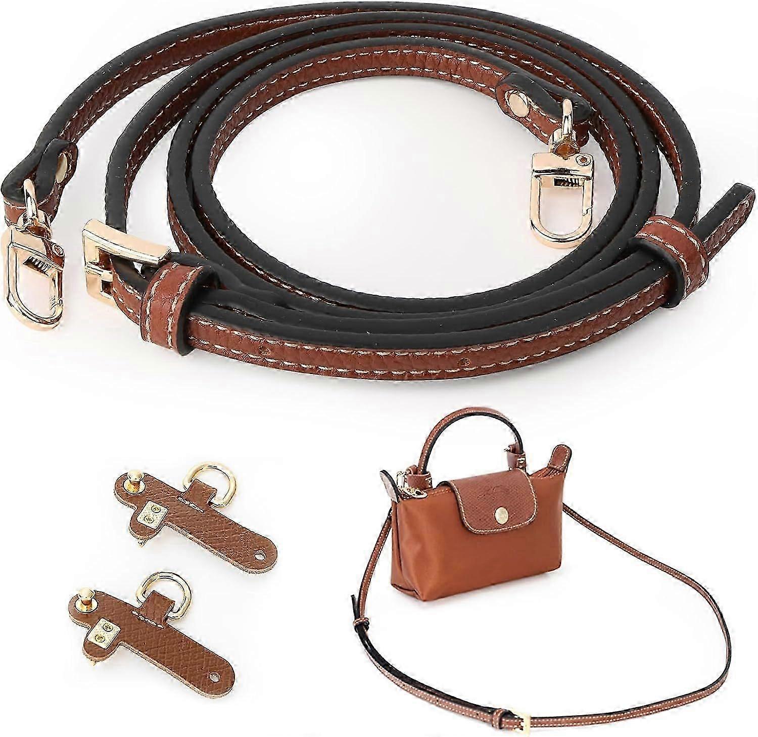 Axelrem för Longchamp-väska, Axelrem för väska, med 2 axelremsadaptrar, Axelrem för väska, Justerbar axelrem för väskor, för