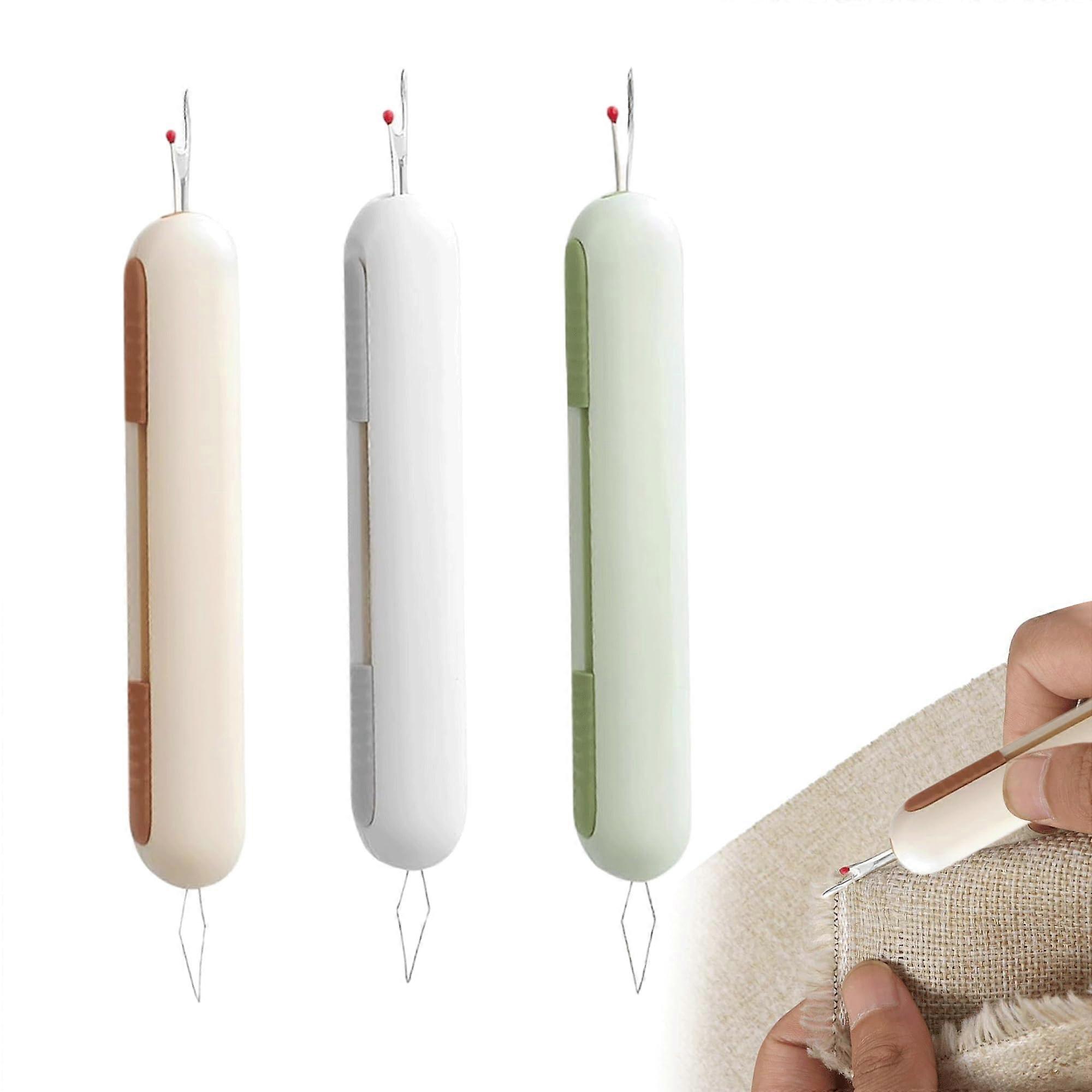 3 Pcs Needle Threader Scalable Seam Ripper 2 in 1 Sewing Tool for Crafting