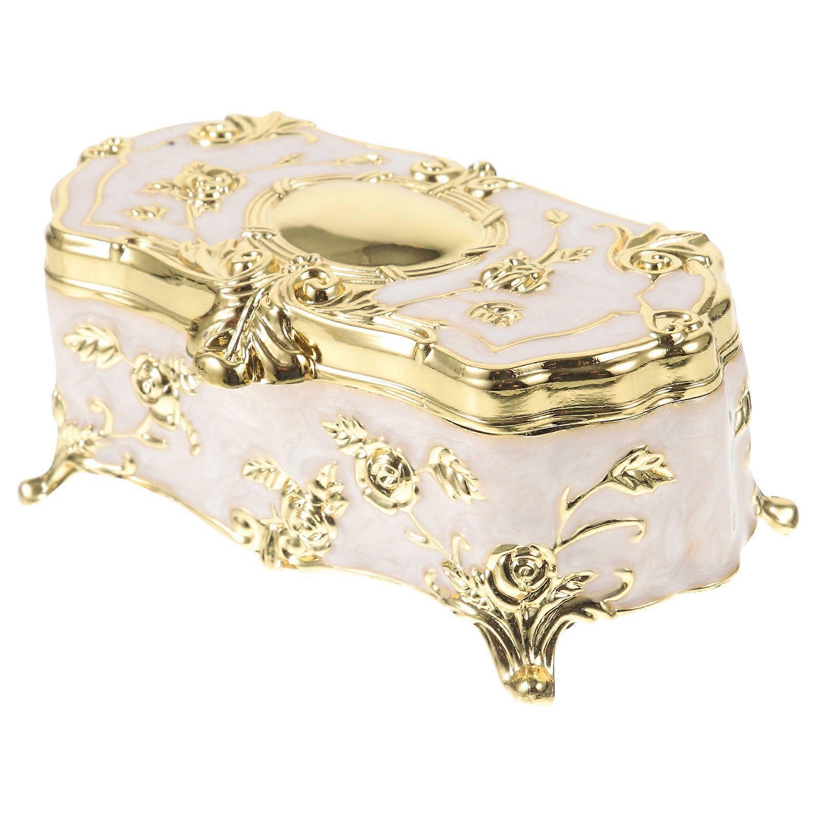 Floral Trinket Boxes, Alloy for Graceful Trinket Display