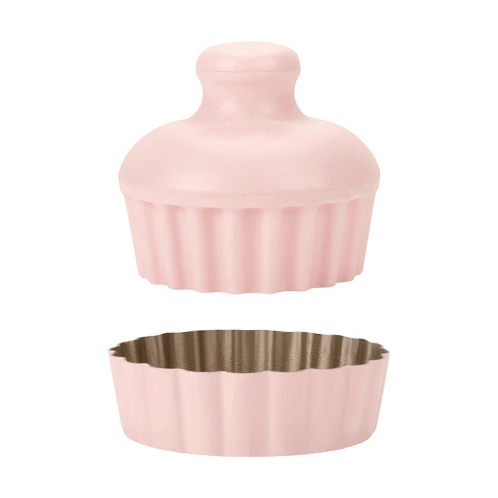 Flower-Shaped Non-Stick Reusable Baking Molds with Tamper Slider for Cupcakes, Muffins, Tarts, and Pastry Tools