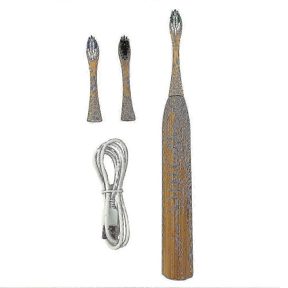Bamboo Electric Toothbru Nylon Bristles- Biodegradable Eco-friendly Compostable N Reusable