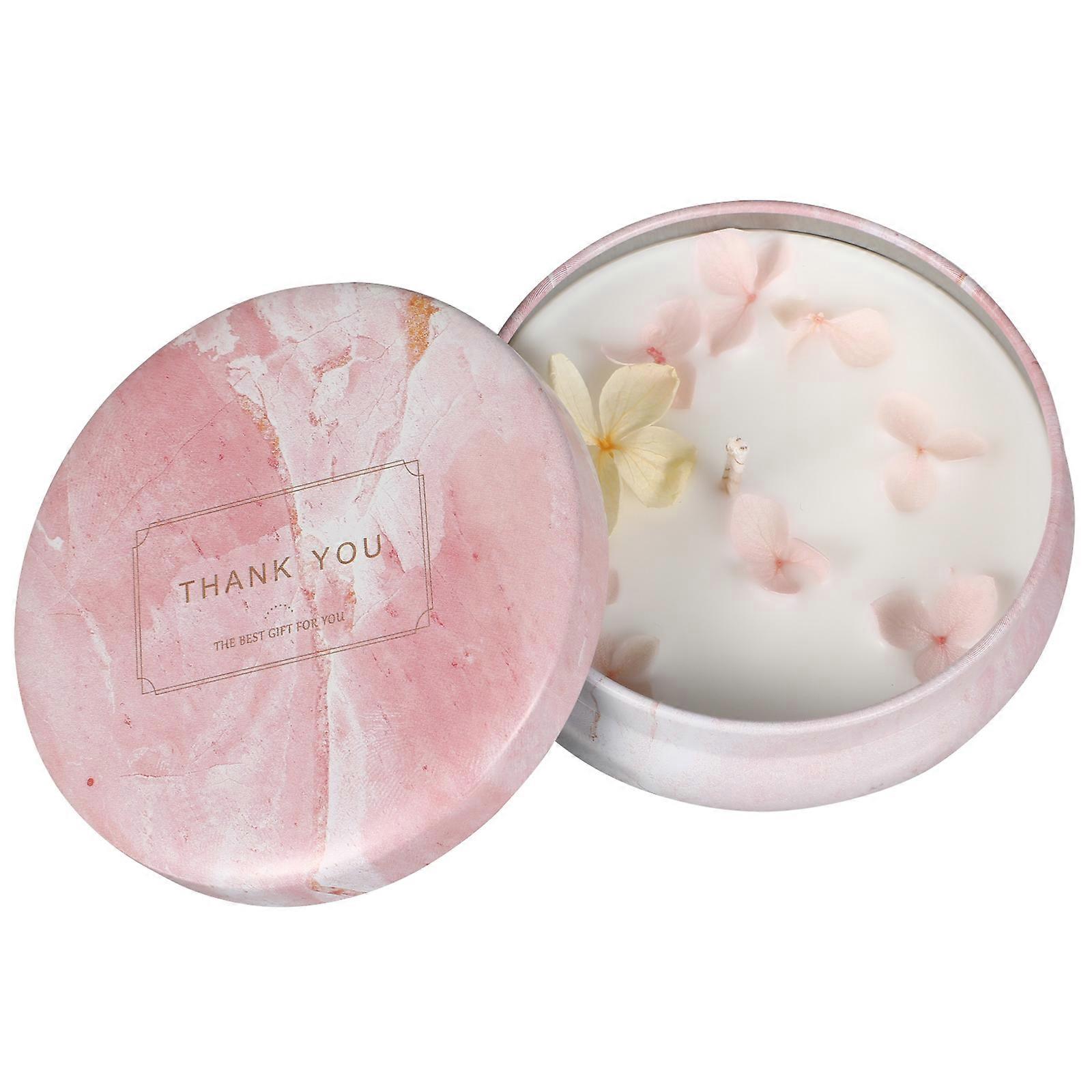 Valentine Candles Aromatherapy High-End Tinplate Printing Car Aromatherapy Soybean Wax Pink 8.50X8.50X3.60CM 1Pack