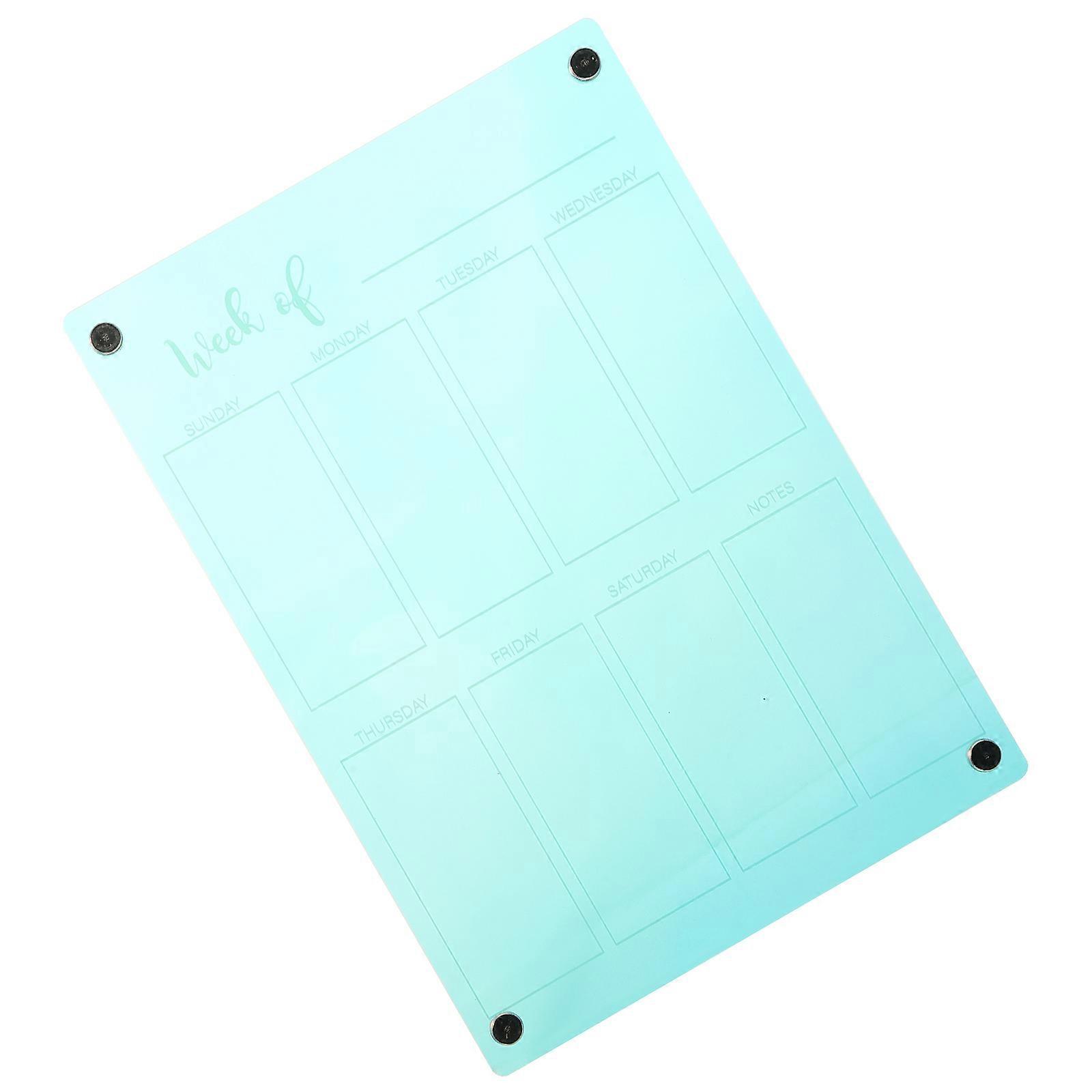 Magnetic Acrylic Dry Erase Board Reusable Weekly Planner Memo Board Wall Fridge To Do List Organizer Easy Wipe Writing Surface Home Office