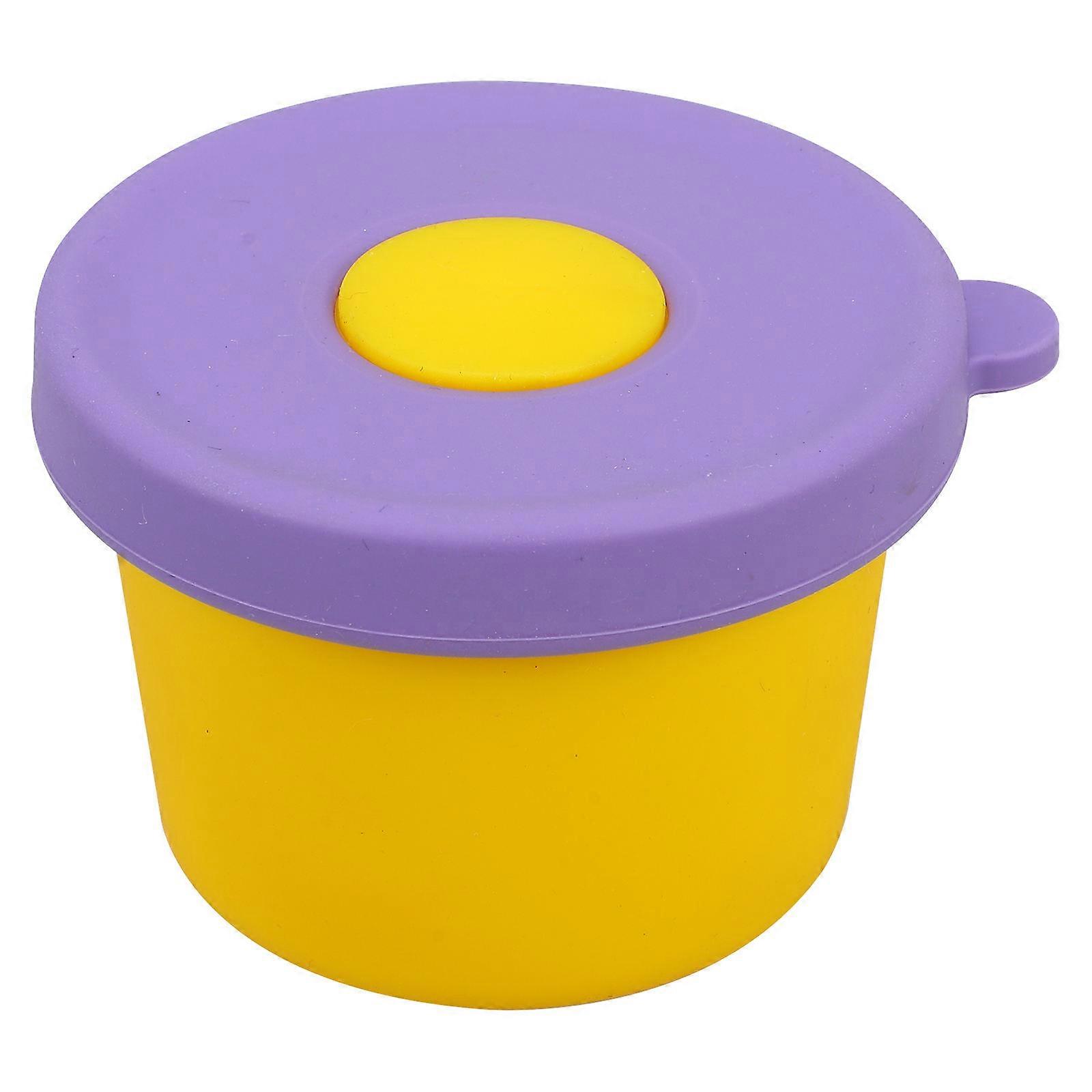 Silicone Food Storage Container with Sealed Lid, Space Saving Bowl for Purees, Fruits, Cookies, and Milk, Built In Scale for Easy Preparation