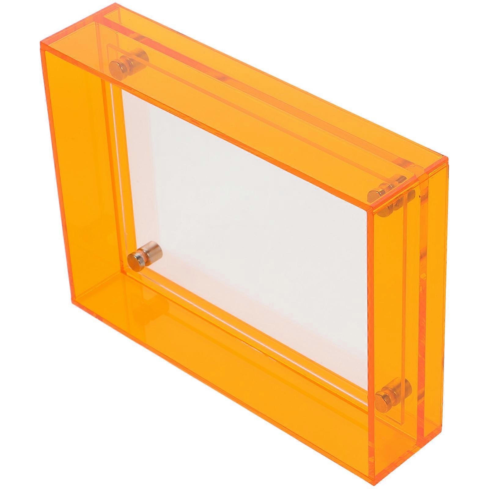 Photo Frame Acrylic Picture Frame Desktop Display Item Rectangular Simple Style Home Decoration 1Pcs