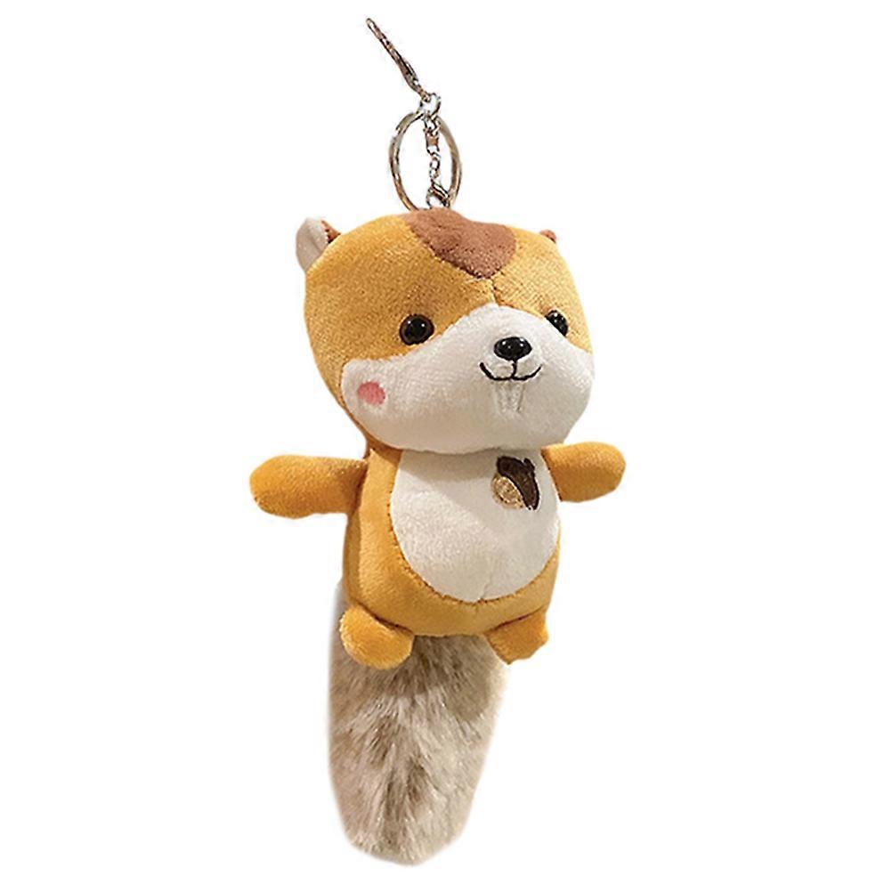 Plush Squirrel Keychain Adorable Design Bag Pendant Lightweight Charm Keyring Accessory for Decorations