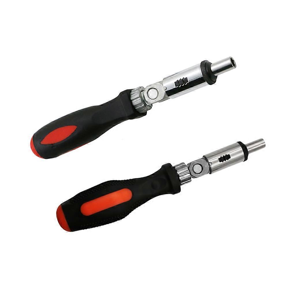 Adjustable 0-180 Degrees Ratcheting Screw Drivers Hexagonal Shape DIY Enthusiast Metal Material 19.5X3.7cm 2Pack